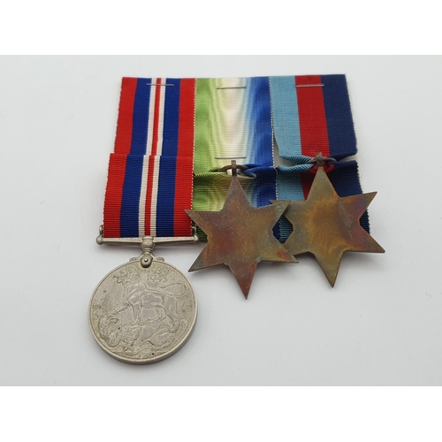 990 - Three; WWII 1939-45 Star, Atlantic Star and War Medal to P/JX158885 Able Seaman Alfred C. Hudson wit... 