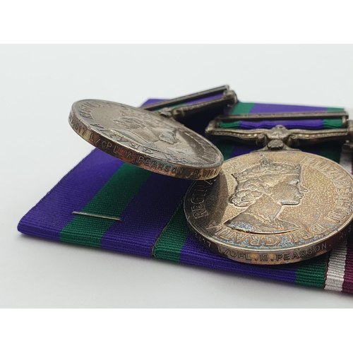 996 - Three; General Service Medal with 'Brunei' Clasp, Campaign Service Medal with 'Borneo' Clasp and Arm... 