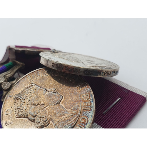 996 - Three; General Service Medal with 'Brunei' Clasp, Campaign Service Medal with 'Borneo' Clasp and Arm... 