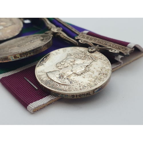 996 - Three; General Service Medal with 'Brunei' Clasp, Campaign Service Medal with 'Borneo' Clasp and Arm... 