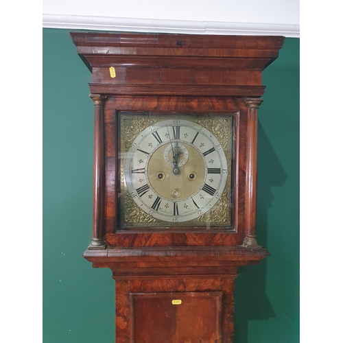 512 - An 18th Century Longcase Clock having square brass dial inscribed 