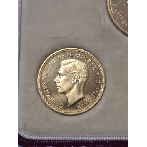 392 - George VI, Specimen Gold Set, 1937, consisting of a Half Sovereign, a Sovereign, Two Pounds and Five... 