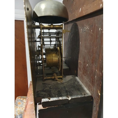 512 - An 18th Century Longcase Clock having square brass dial inscribed 