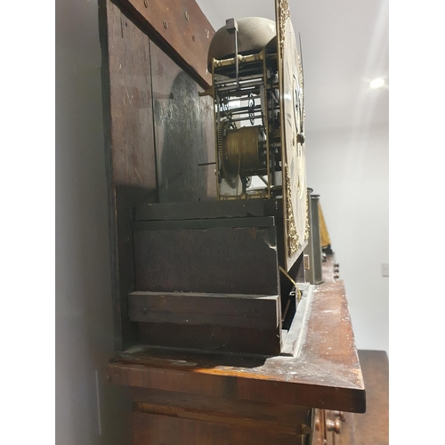 512 - An 18th Century Longcase Clock having square brass dial inscribed 