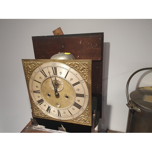 512 - An 18th Century Longcase Clock having square brass dial inscribed 