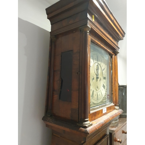 512 - An 18th Century Longcase Clock having square brass dial inscribed 