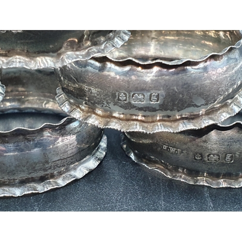 114 - Six Edward VII silver Napkin Rings, Birmingham 1906