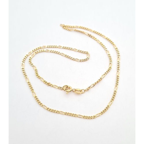 172 - An 18ct gold Figaro Chain, approx 3.90gms