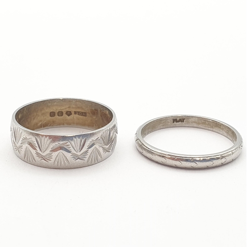 179 - Two platinum Wedding Bands, approx 8.20gms