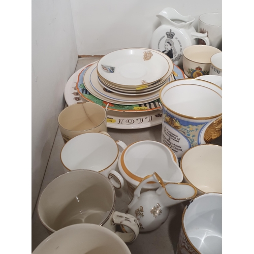 251 - A quantity of Royal Commemorative Mugs and Beakers, Cups and Saucers, Plates, etc, (R4)