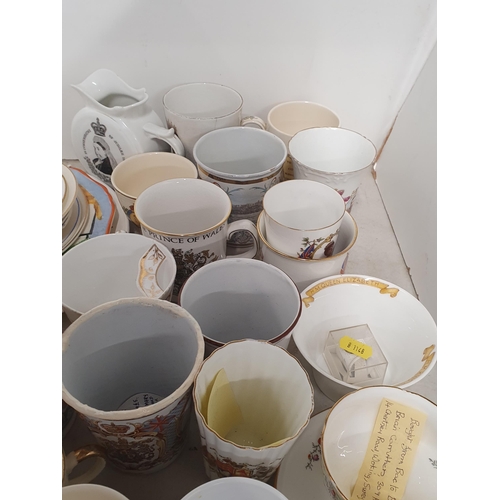 251 - A quantity of Royal Commemorative Mugs and Beakers, Cups and Saucers, Plates, etc, (R4)