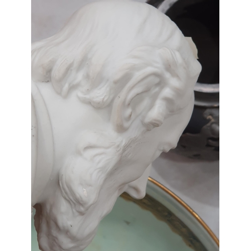 268 - A Parian Bust of Sir Isaac Pitman, marked H.B., 11in H, (R4)