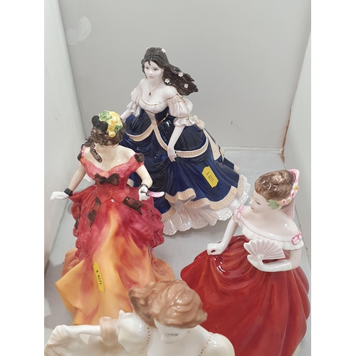 273 - Six Royal Doulton and other Figurines including 'Belle', 'Molly', 'Diana', etc, (R4)