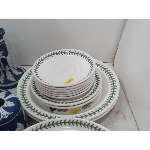 317 - A quantity of blue and white Jasperware and a selection of Portmeirion pottery, (R4)