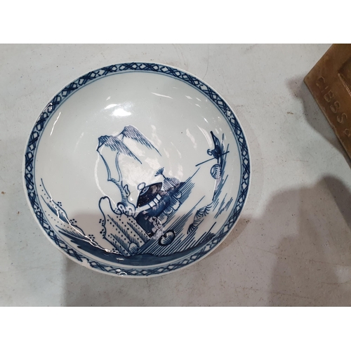 340 - A selection of 18th Century English and Chinese Tea Bowls and Saucers with floral chinoiserie design... 