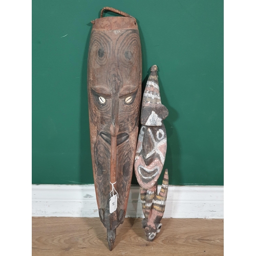 37 - Four carved and painted African Tribal Masks (R5)