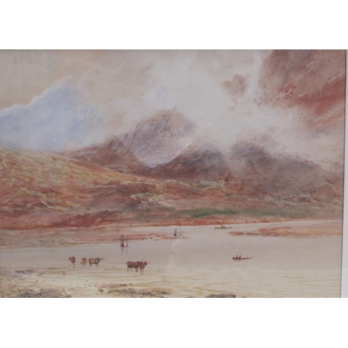 387 - WILLIAM HENRY EARP. Loch Awe, signed, watercolour, 8 1/2 x 11 in (Mez)