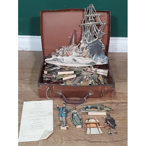 459 - A 'Pioneer' child's Case containing a collection of card cut out Figures (R3)