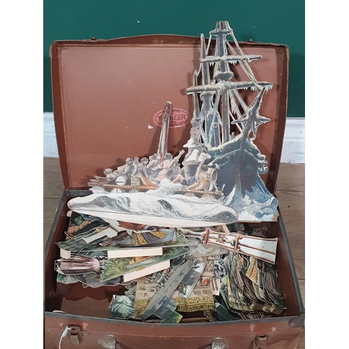 459 - A 'Pioneer' child's Case containing a collection of card cut out Figures (R3)