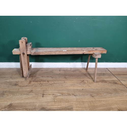 519 - A wood shaving Bench 4ft L x 1ft 11in H (R5)