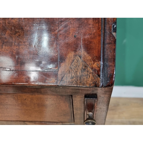 529 - A 19th Century mahogany Bureau Bookcase fitted pair of astragal glazed doors above base fitted two s... 