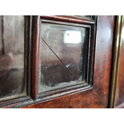 529 - A 19th Century mahogany Bureau Bookcase fitted pair of astragal glazed doors above base fitted two s... 