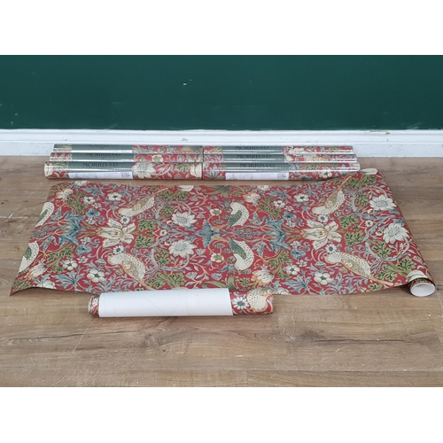 549 - Seven Rolls of William Morris style Wall Paper and an opened roll (R5)