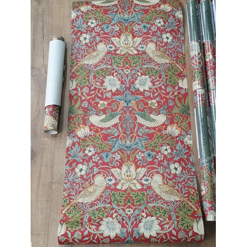 549 - Seven Rolls of William Morris style Wall Paper and an opened roll (R5)