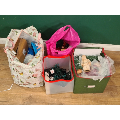 574 - Two boxes and a bag of Christmas Decorations (R5)