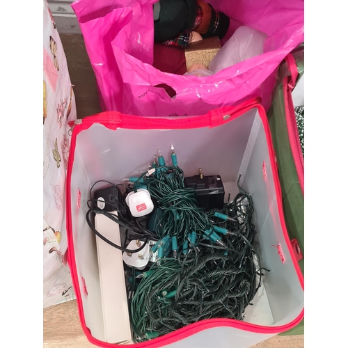 574 - Two boxes and a bag of Christmas Decorations (R5)