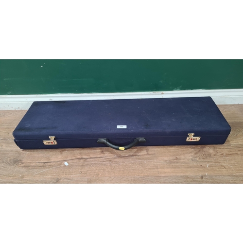 685 - A double side S. Sadeghi Santoor in fitted blue carry case and book of music. (R8).