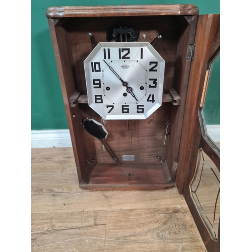 728 - A French Deco style Wall Clock with octagonal dial, 25