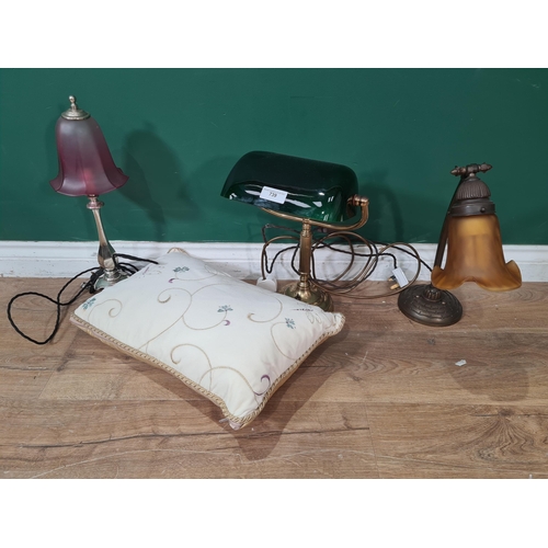 739 - A brass Student's Lamp and two other Table Lamps (R9)
passed PAT