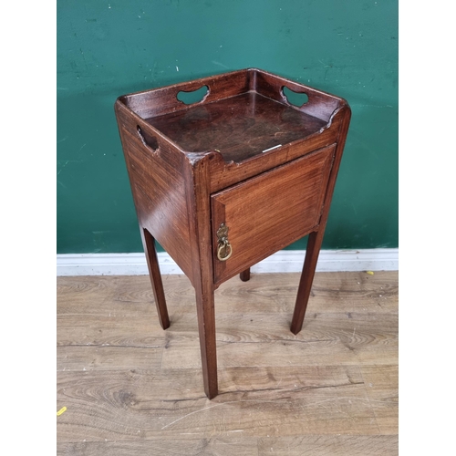 740 - A 19th Century mahogany tray top Bedside Cupboard 2ft 6in H x 1ft 3in W (R10)