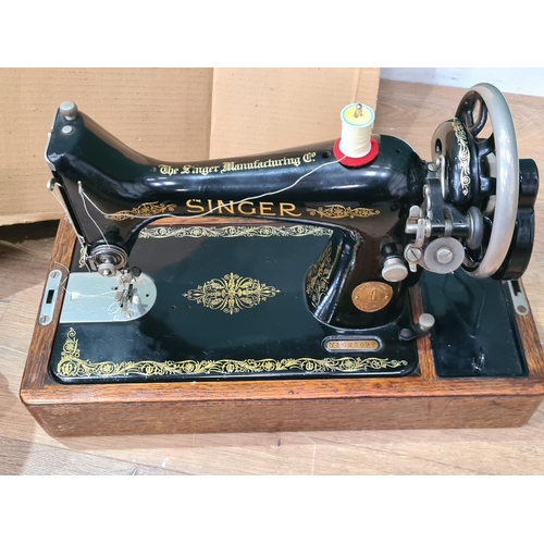 755 - A Singer Sewing Machine and a Wall Clock (R9)