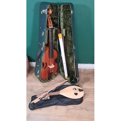 791 - A Viola type instrument in case and a Bulgarian Gadulka (R10)