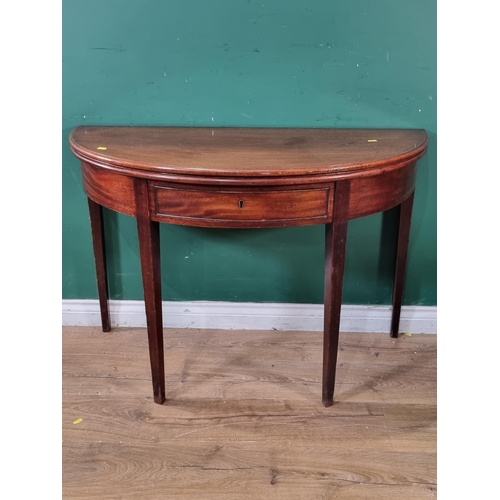 804 - A 19th Century mahogany fold over Tea Table 3ft 6in W x 2ft 5in H (R10)