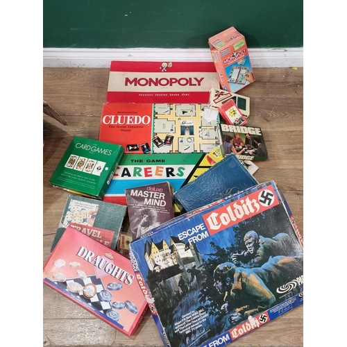 817 - A Box of assorted Games to include Monopoly, Cluedo, Cribbage, Escape from Colditz, Mastermind, etc,... 