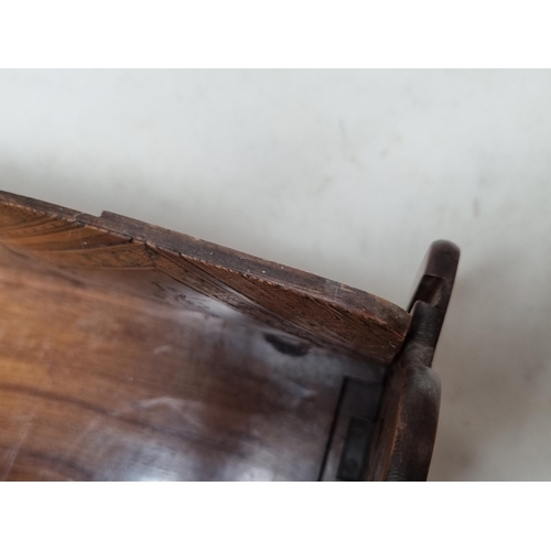 828 - A Victorian walnut and Tunbridge inlaid Book Trough 1ft 4in W (R9)