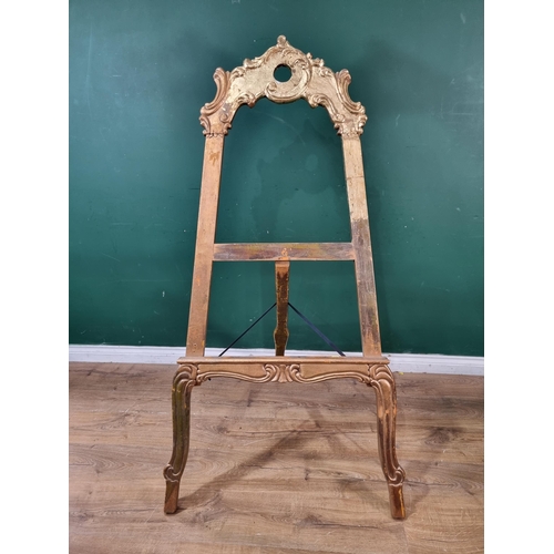 864 - A gilt painted Easel, 5ft 4