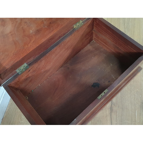 9 - A 19th Century mahogany Box 1ft 7in W x 8 1/2in H, an antique mahogany Humidor, a Cigar Cutter and a... 