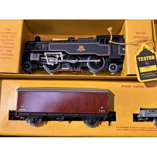 1020 - A boxed Hornby Dublo EDG19 2-6-4 Goods Set, superb condition throughout in as new condition with no ... 