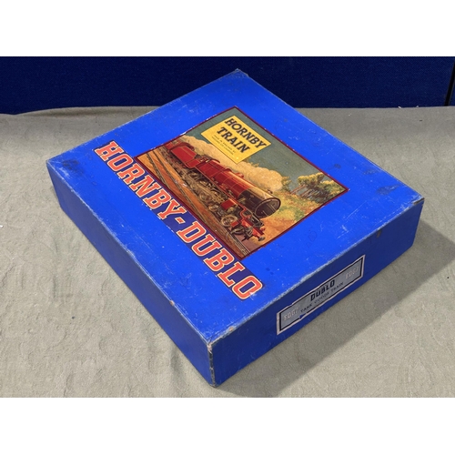 1057 - A boxed Hornby Dublo EDG7 LMS Goods Set, M, Royal Scot version comes with lightly run locomotive, no... 