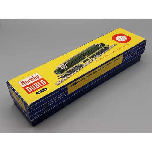 1071 - A boxed Hornby Dublo 3234 'St Paddy', superb example, unused and still strung, box is Ex plus-Nr per... 