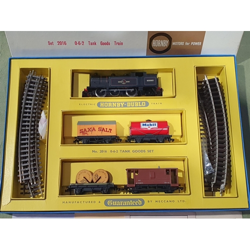 1091 - A Hornby Dublo 2016 late box 0-6-2T Set, rare version with blue and white box with large safety valv... 