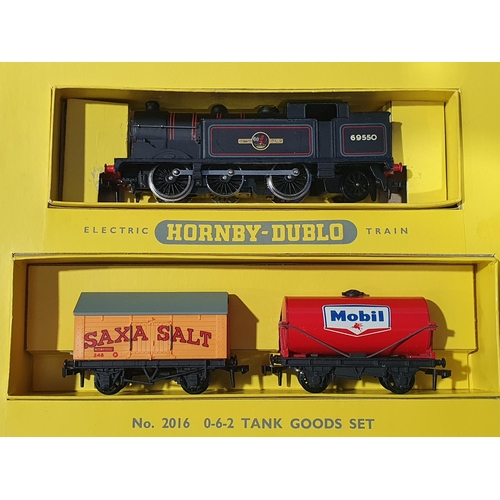 1091 - A Hornby Dublo 2016 late box 0-6-2T Set, rare version with blue and white box with large safety valv... 