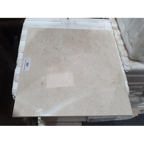 706 - A large quantity of Cream Marble effect Wall Tiles, (Tile Measures 1ft x 1ft). (R7).