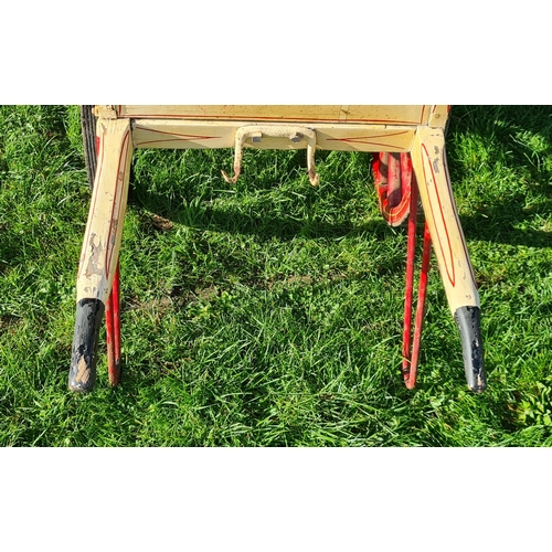 17 - An early 20th Century two wheeled Dairy Hand Cart with oval painted signs, inscribed 