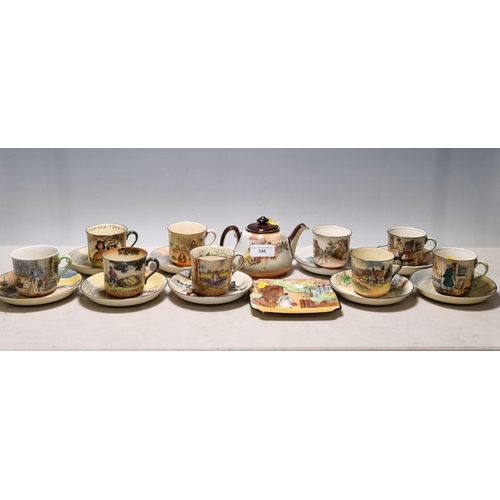 346 - A quantity of Royal Doulton Series ware Teaware including a Teapot (Chipped) 