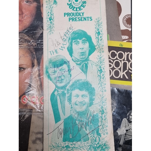 46 - Music related Ephemera to include, a framed Photograph of T-Rex, Beatles Books 